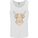 A Highland Cow Drawing Mens Vest Tank Top White
