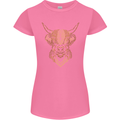 A Highland Cow Drawing Womens Petite Cut T-Shirt Azalea