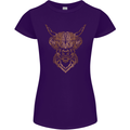 A Highland Cow Drawing Womens Petite Cut T-Shirt Purple