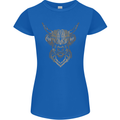 A Highland Cow Drawing Womens Petite Cut T-Shirt Royal Blue