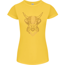 A Highland Cow Drawing Womens Petite Cut T-Shirt Yellow