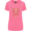A Highland Cow Drawing Womens Wider Cut T-Shirt Azalea