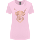 A Highland Cow Drawing Womens Wider Cut T-Shirt Light Pink