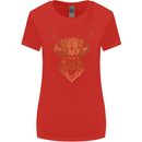 A Highland Cow Drawing Womens Wider Cut T-Shirt Red