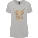 A Highland Cow Drawing Womens Wider Cut T-Shirt Sports Grey