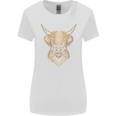 A Highland Cow Drawing Womens Wider Cut T-Shirt White
