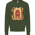 A Highland Cow Kids Sweatshirt Jumper Forest Green