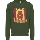 A Highland Cow Kids Sweatshirt Jumper Forest Green