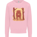 A Highland Cow Kids Sweatshirt Jumper Light Pink