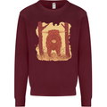 A Highland Cow Kids Sweatshirt Jumper Maroon