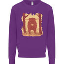 A Highland Cow Kids Sweatshirt Jumper Purple