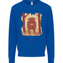 A Highland Cow Kids Sweatshirt Jumper Royal Blue