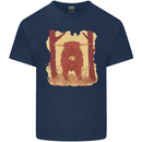 A Highland Cow Kids T-Shirt Childrens Navy Blue