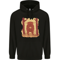 A Highland Cow Mens 80% Cotton Hoodie Black