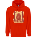 A Highland Cow Mens 80% Cotton Hoodie Bright Red