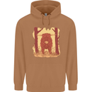 A Highland Cow Mens 80% Cotton Hoodie Caramel Latte