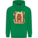 A Highland Cow Mens 80% Cotton Hoodie Irish Green