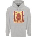 A Highland Cow Mens 80% Cotton Hoodie Sports Grey