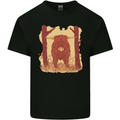 A Highland Cow Mens Cotton T-Shirt Tee Top Black