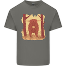 A Highland Cow Mens Cotton T-Shirt Tee Top Charcoal