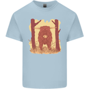 A Highland Cow Mens Cotton T-Shirt Tee Top Light Blue