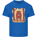 A Highland Cow Mens Cotton T-Shirt Tee Top Royal Blue
