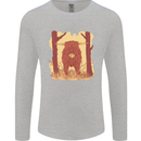 A Highland Cow Mens Long Sleeve T-Shirt Sports Grey