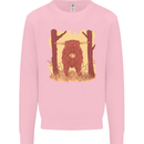 A Highland Cow Mens Sweatshirt Jumper Light Pink