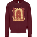 A Highland Cow Mens Sweatshirt Jumper Maroon