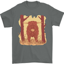 A Highland Cow Mens T-Shirt 100% Cotton Charcoal