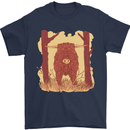 A Highland Cow Mens T-Shirt 100% Cotton Navy Blue