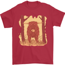 A Highland Cow Mens T-Shirt 100% Cotton Red