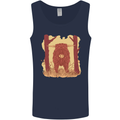 A Highland Cow Mens Vest Tank Top Navy Blue