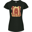 A Highland Cow Womens Petite Cut T-Shirt Black