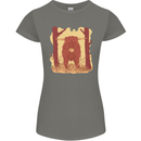 A Highland Cow Womens Petite Cut T-Shirt Charcoal