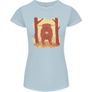 A Highland Cow Womens Petite Cut T-Shirt Light Blue