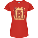 A Highland Cow Womens Petite Cut T-Shirt Red