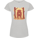 A Highland Cow Womens Petite Cut T-Shirt Sports Grey