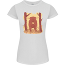 A Highland Cow Womens Petite Cut T-Shirt White