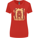 A Highland Cow Womens Wider Cut T-Shirt Red