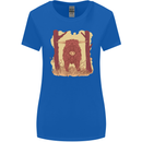 A Highland Cow Womens Wider Cut T-Shirt Royal Blue