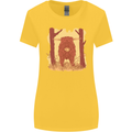 A Highland Cow Womens Wider Cut T-Shirt Yellow