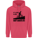 A Hill Get Over It Cycling Cyclist Funny Childrens Kids Hoodie Heliconia