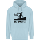 A Hill Get Over It Cycling Cyclist Funny Childrens Kids Hoodie Light Blue