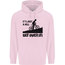 A Hill Get Over It Cycling Cyclist Funny Childrens Kids Hoodie Light Pink