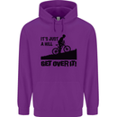 A Hill Get Over It Cycling Cyclist Funny Childrens Kids Hoodie Purple