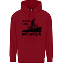 A Hill Get Over It Cycling Cyclist Funny Childrens Kids Hoodie Red