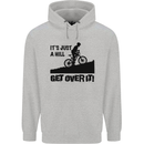 A Hill Get Over It Cycling Cyclist Funny Childrens Kids Hoodie Sports Grey