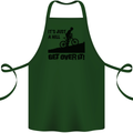 A Hill Get Over It Cycling Cyclist Funny Cotton Apron 100% Organic Forest Green