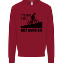 A Hill Get Over It Cycling Cyclist Funny Kids Sweatshirt Jumper Red